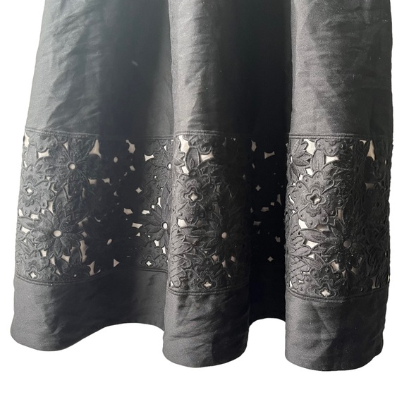 Kate Spade Black Sleeveless Lace Panel Fit and Flare Dress, Size: 6 - Picture 6 of 10